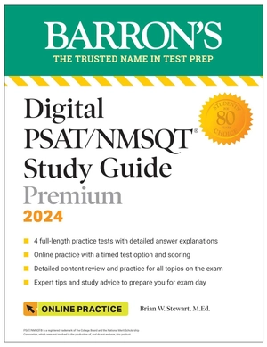 digital psat/nmsqt study guide premium, 2024: 4 practice tests + comprehensive review + online practice (barron's test prep) - Ảnh 2