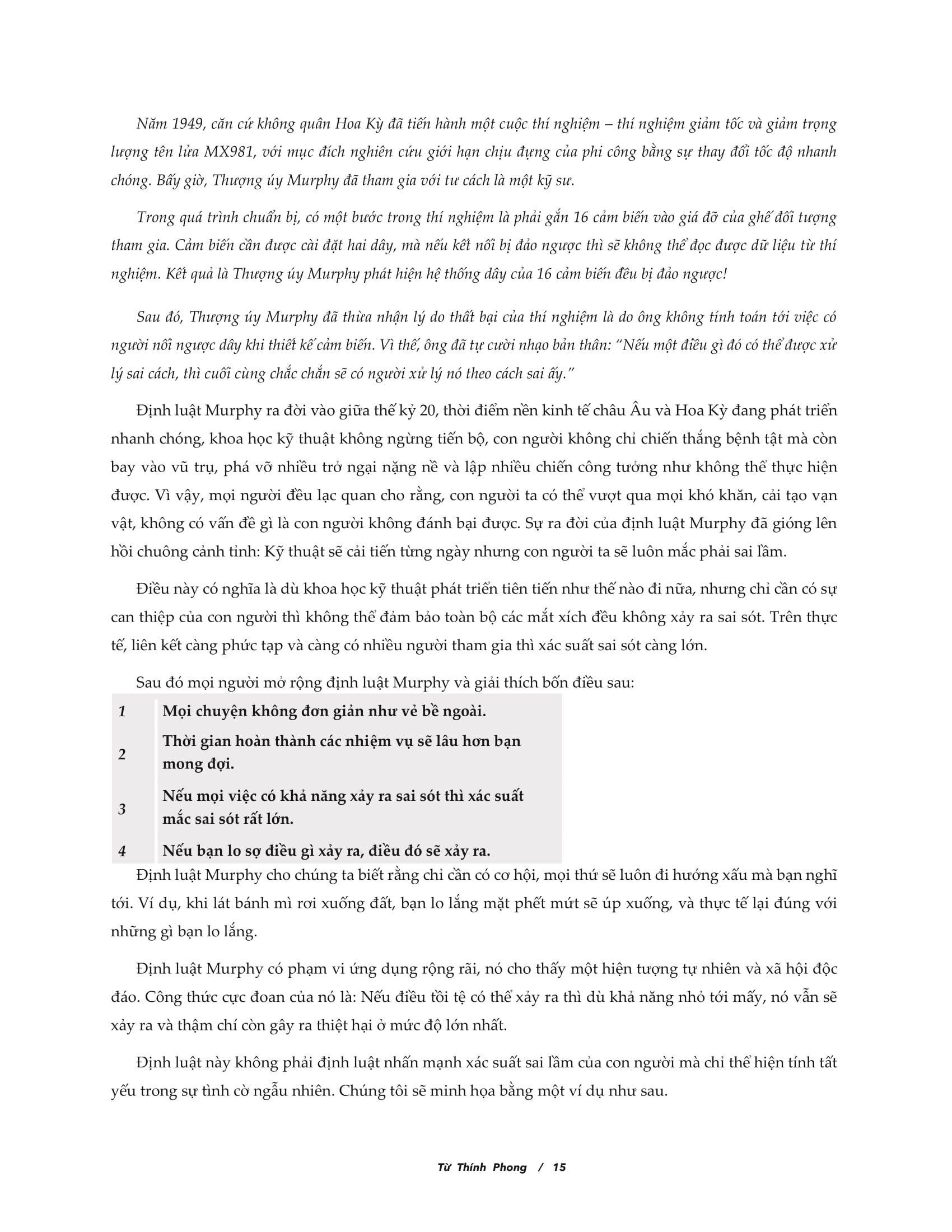 định luật murphy - mọi bí mật tâm lý thao túng cuộc đời bạn - Ảnh 19