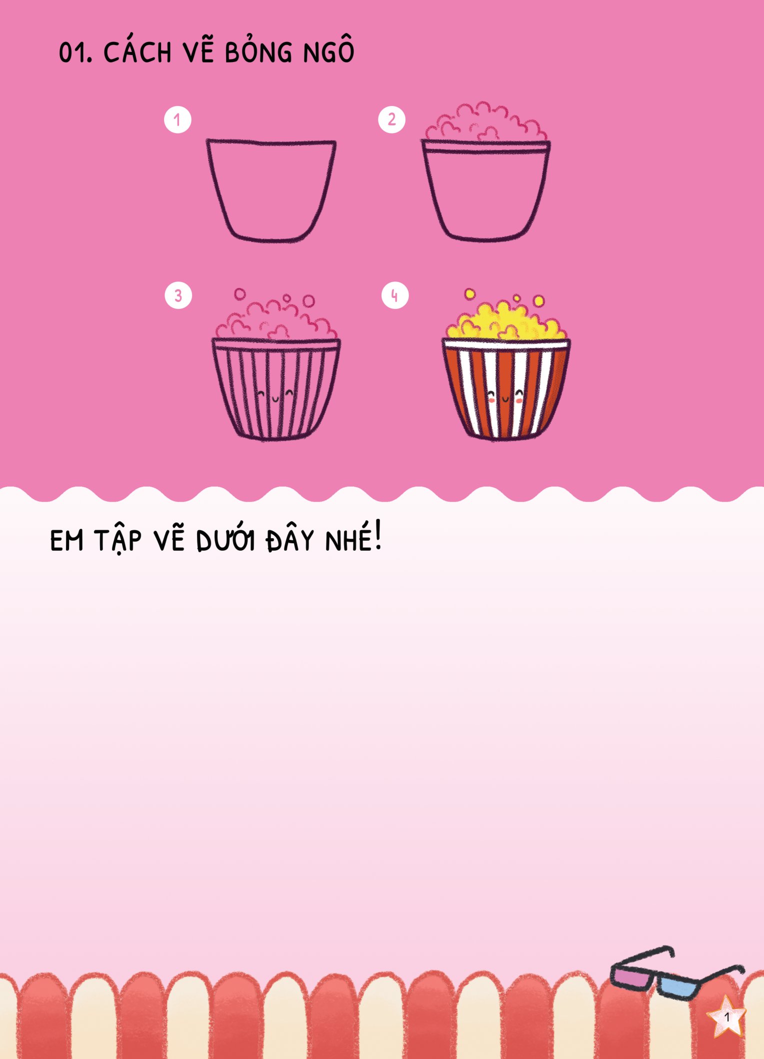 dino tập vẽ - 4 bước vẽ đơn giản - đồ ăn - Ảnh 3