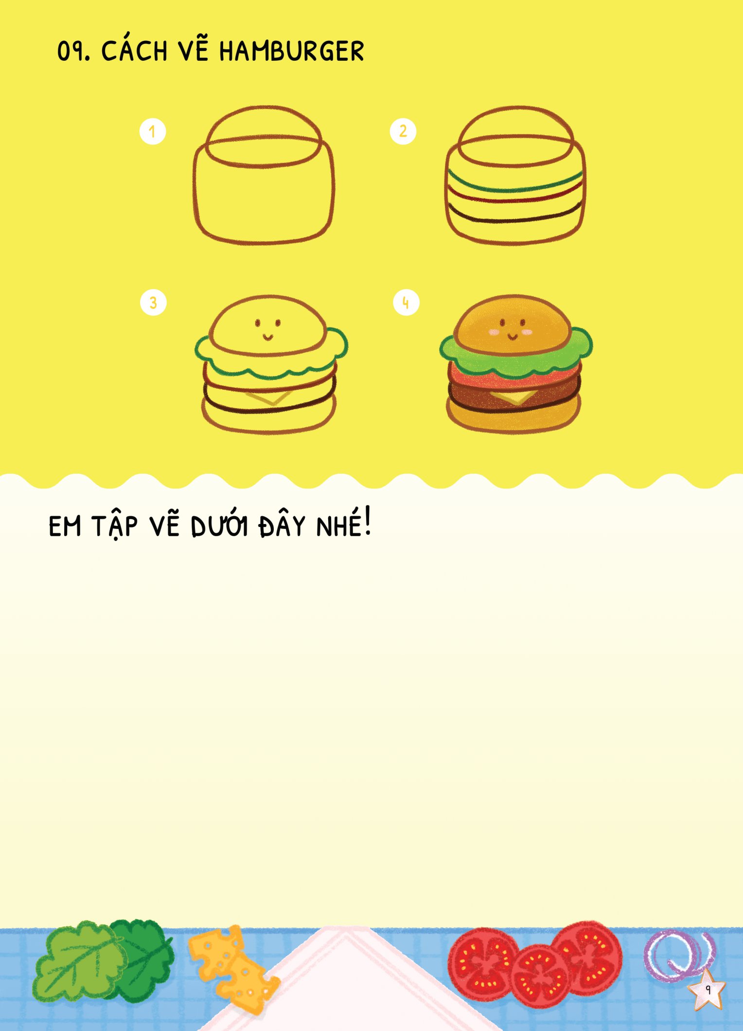 dino tập vẽ - 4 bước vẽ đơn giản - đồ ăn - Ảnh 7