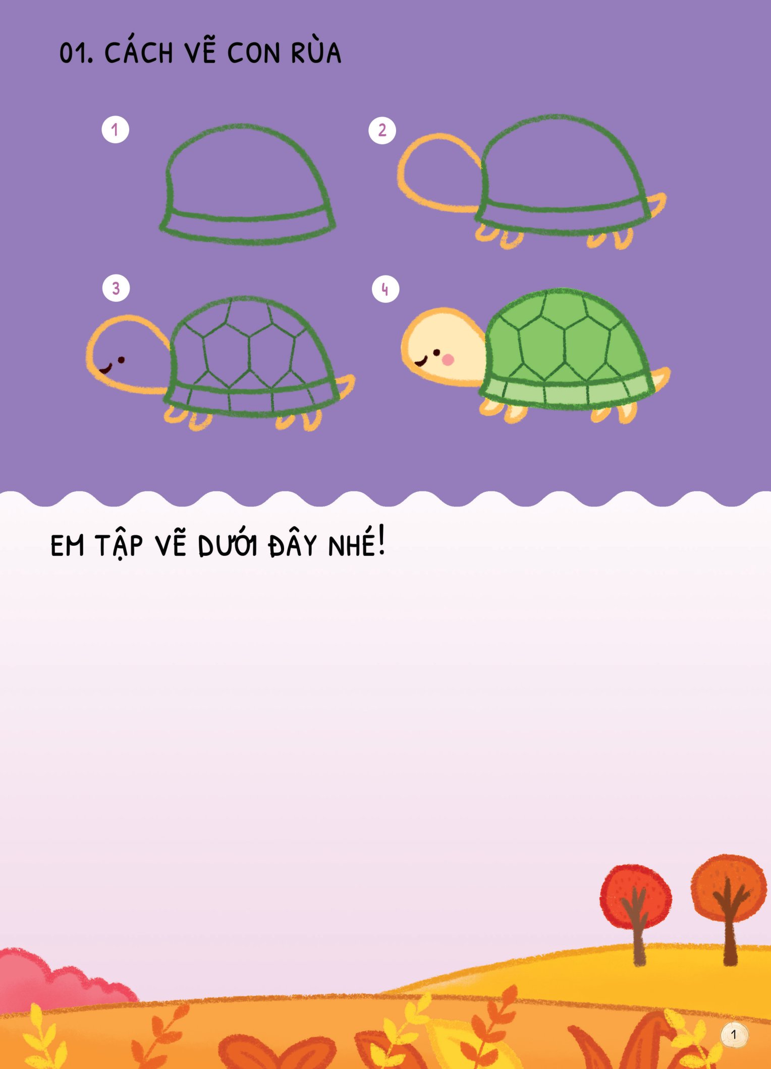 dino tập vẽ - 4 bước vẽ đơn giản - động vật - Ảnh 3