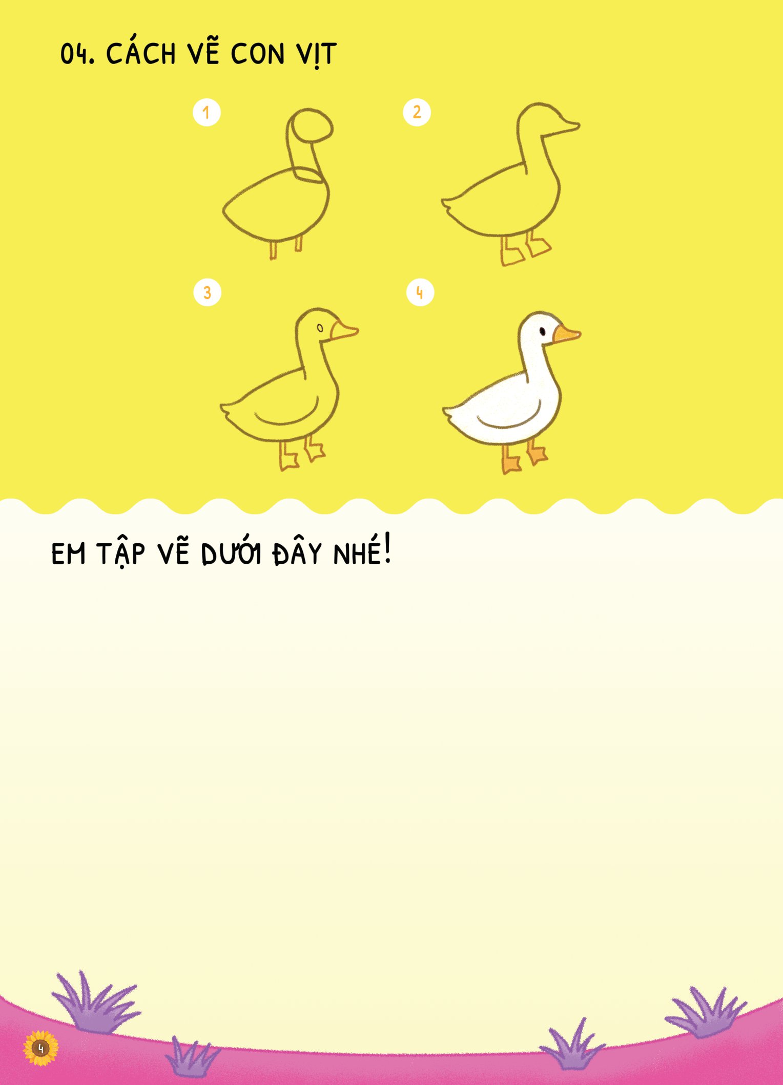 dino tập vẽ - 4 bước vẽ đơn giản - động vật nuôi - Ảnh 3