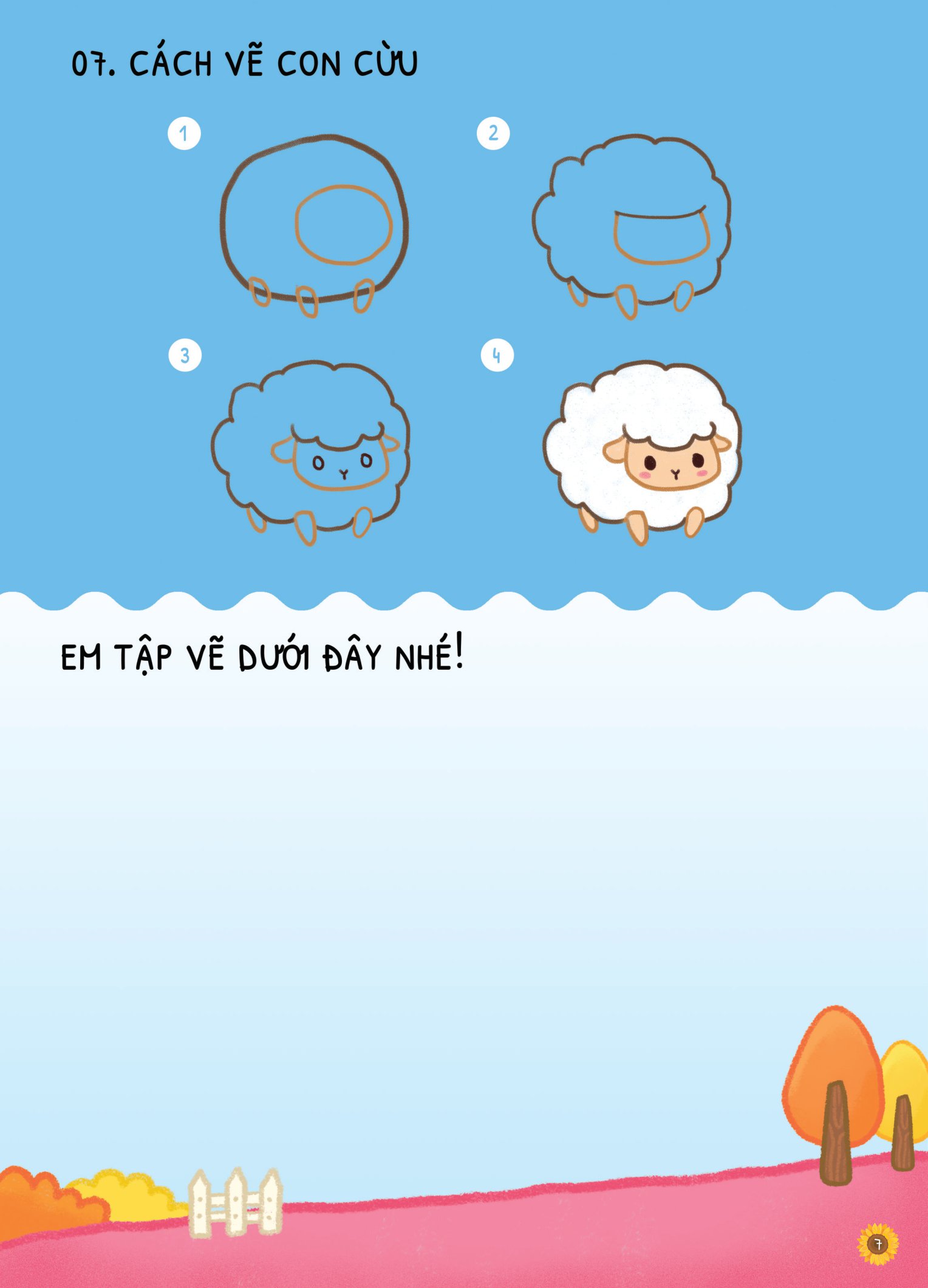 dino tập vẽ - 4 bước vẽ đơn giản - động vật nuôi - Ảnh 4