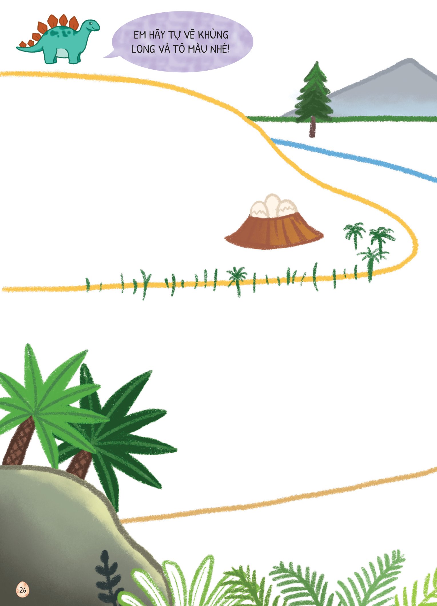 dino tập vẽ - 4 bước vẽ đơn giản - khủng long - Ảnh 11