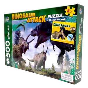 dinosaur attack- jigsaw puzzle and fact book (500 pieces) - Ảnh 10