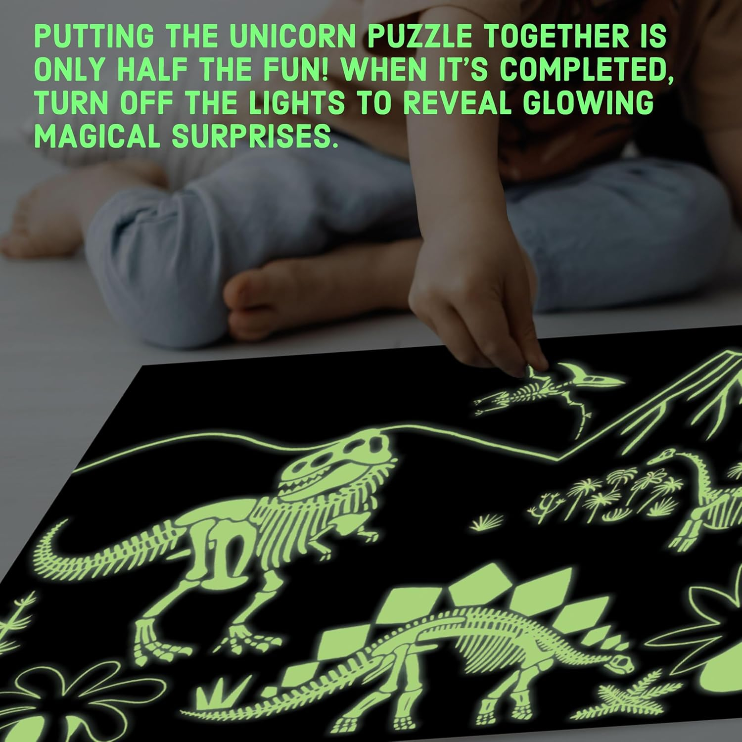 Dinosaur Park 100 Piece Glow In The Dark Puzzle - Ảnh 4