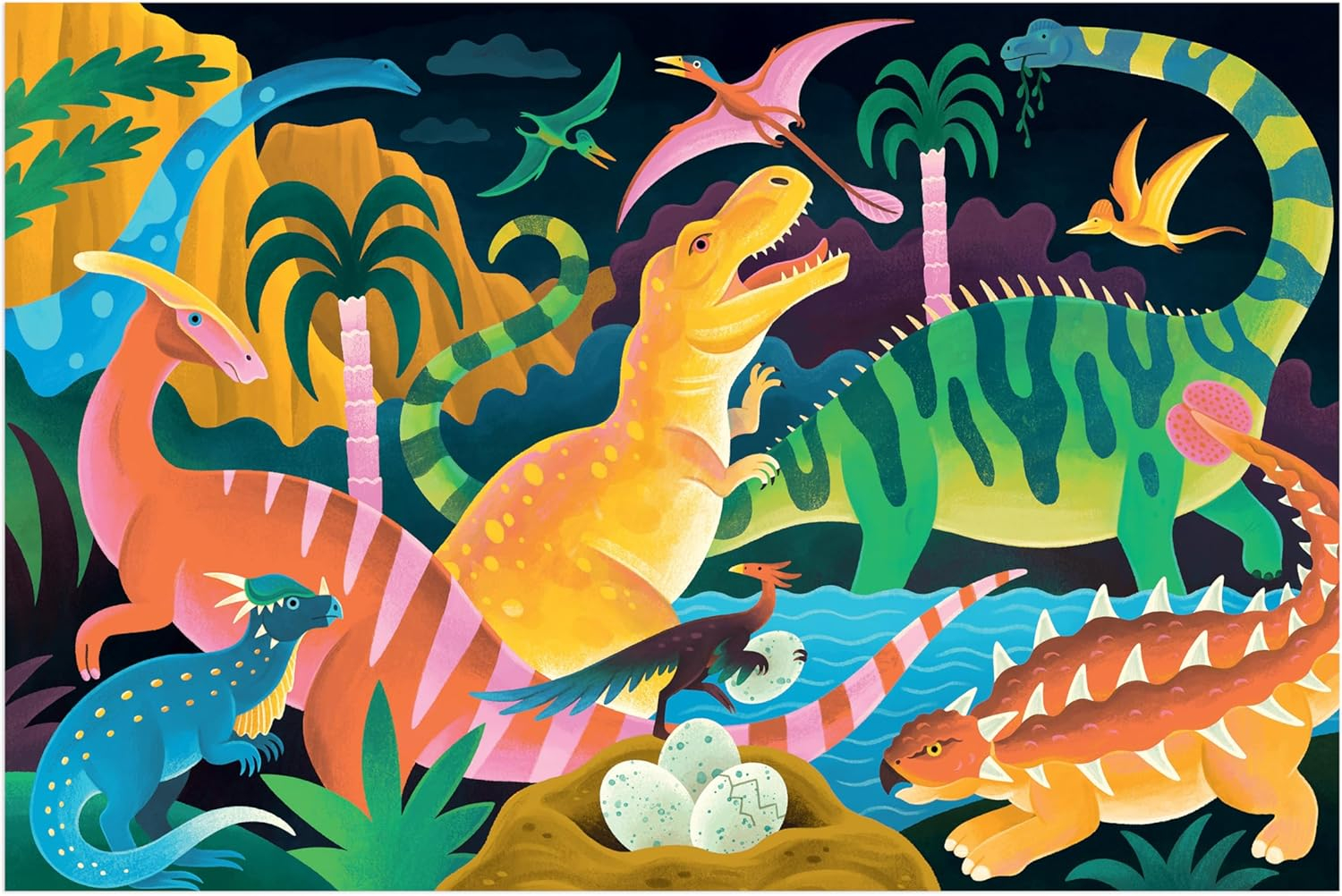 Dinosaur Park 100 Piece Glow In The Dark Puzzle - Ảnh 6