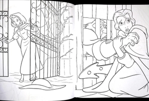 disney princess - beauty and the beast - colouring book - Ảnh 6
