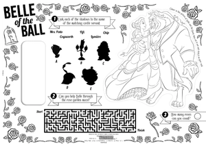 disney princess - tear-off activity placemats - Ảnh 5