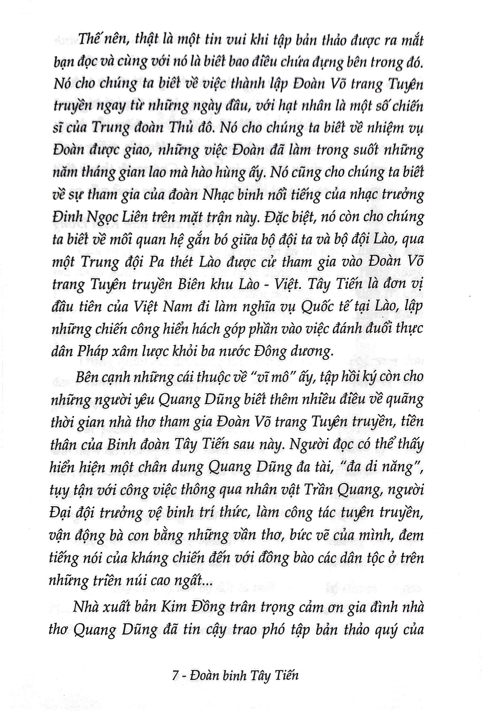 đoàn binh tây tiến - đoàn võ trang tuyên truyền biên khu lào - việt (tái bản 2022) - Ảnh 5