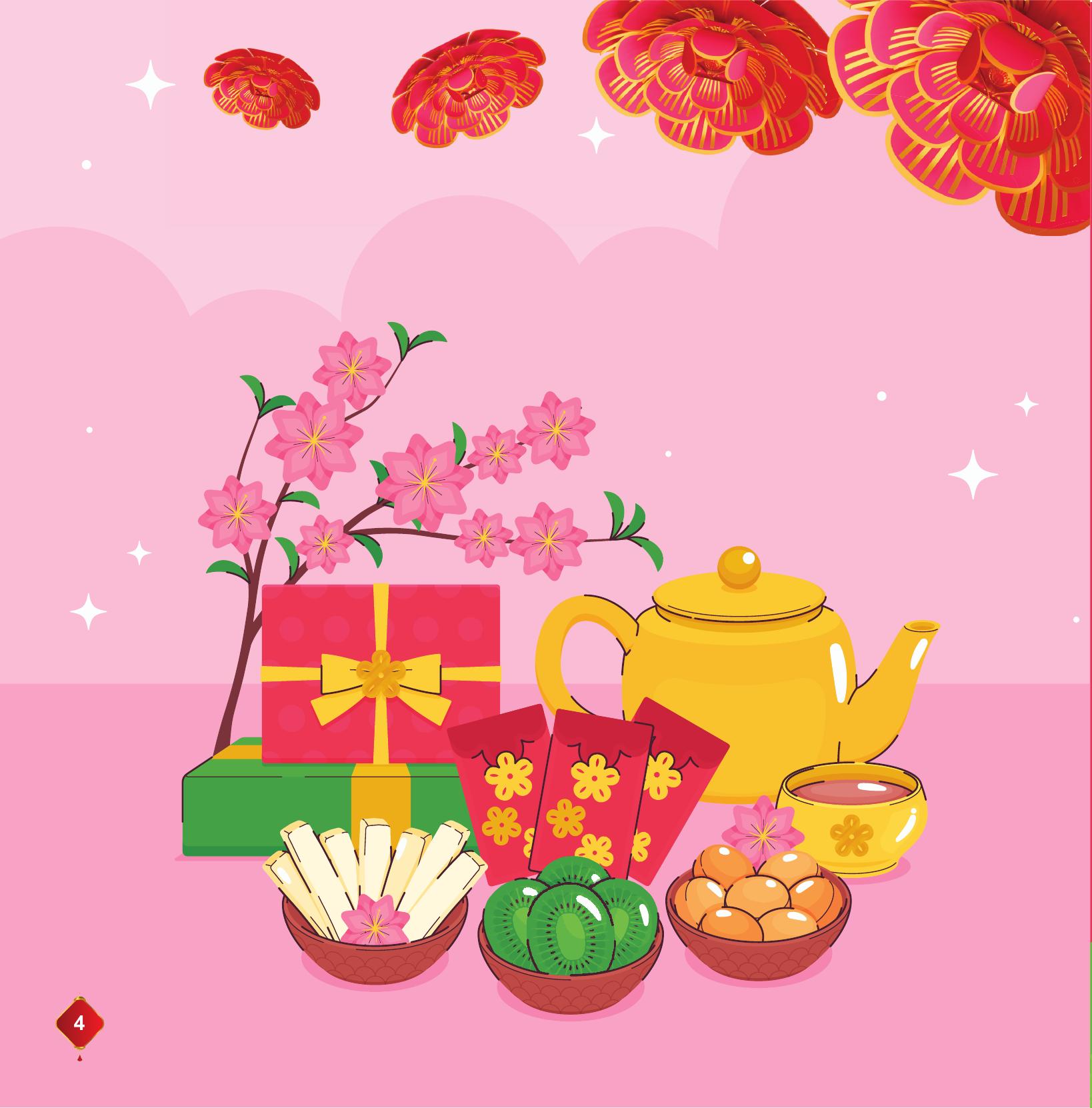 Đọc Sách Ngày Xuân, Quây Quần Đón Tết - Pháo Hoa Đêm Giao Thừa - Bìa Cứng - Ảnh 3