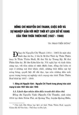 đồng chí nguyễn chí thanh với cách mạng thừa thiên huế (1937 - 1949) - Ảnh 5