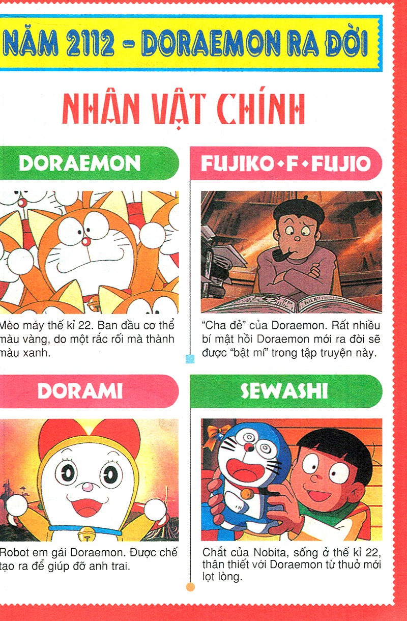 doraemon - tranh truyện màu - năm 2112 doraemon - ra đời (tái bản 2023) - Ảnh 2