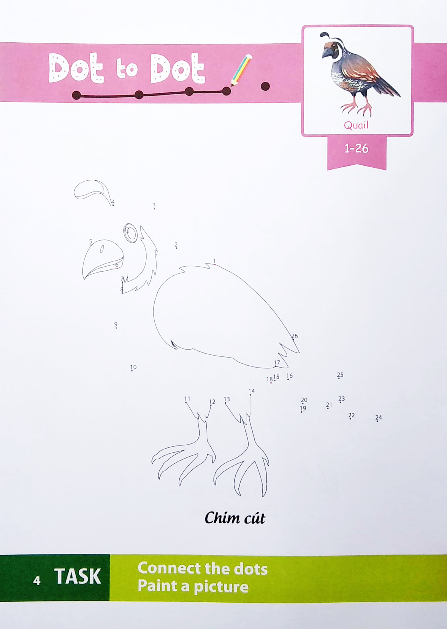 dot to dot coloring book - nối số & tô màu - các loài chim - Ảnh 6