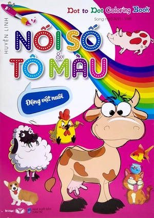 dot to dot coloring book - nối số & tô màu - động vật nuôi - Ảnh 3