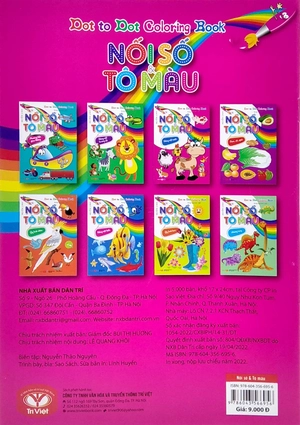 dot to dot coloring book - nối số & tô màu - động vật nuôi - Ảnh 7