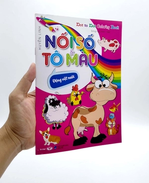 dot to dot coloring book - nối số & tô màu - động vật nuôi - Ảnh 8