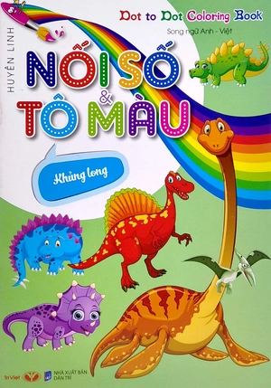 dot to dot coloring book - nối số & tô màu - khủng long - Ảnh 2