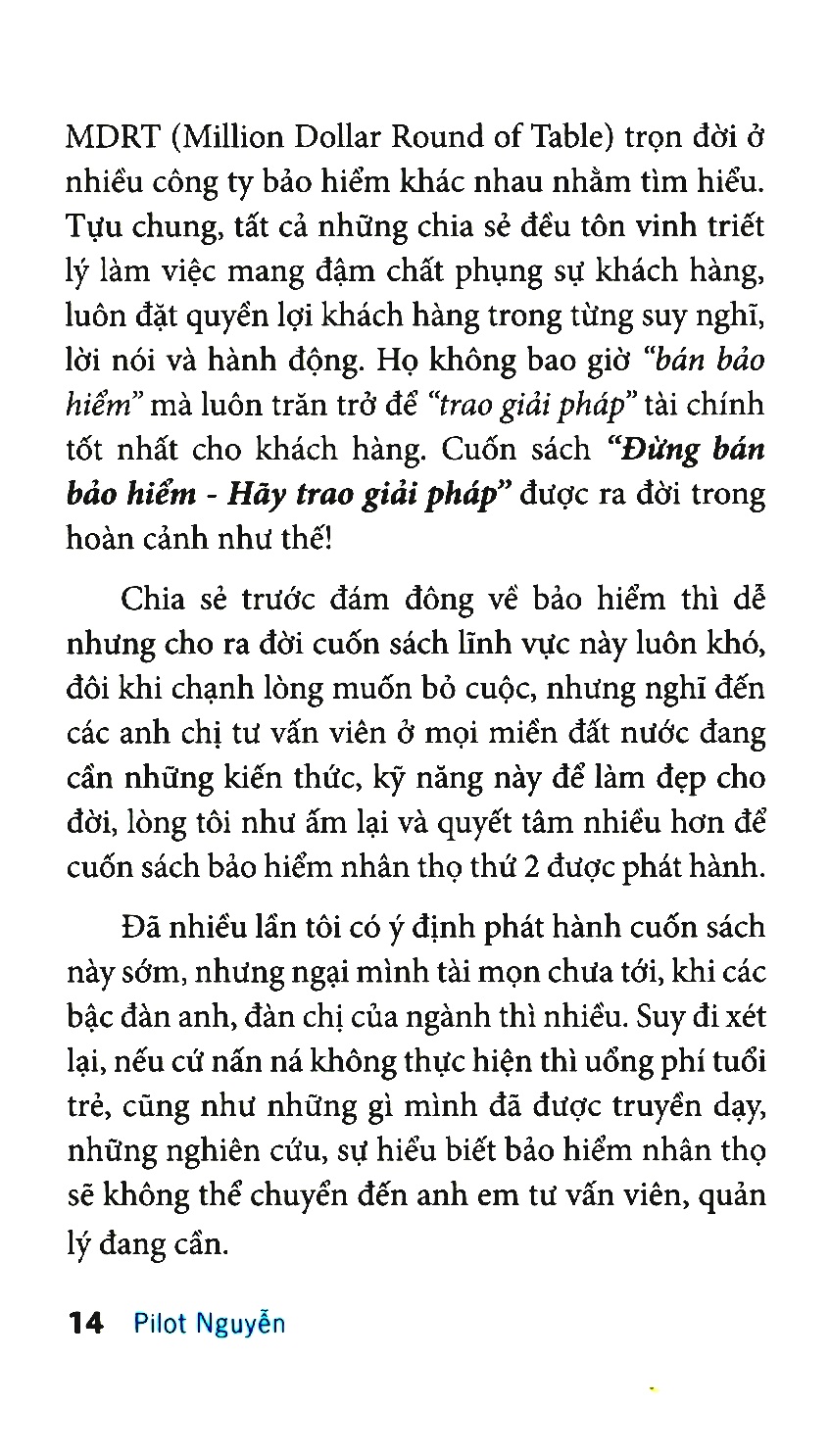 đừng bán bảo hiểm hãy trao giải pháp - sách gối đầu dành cho tư vấn bảo hiểm nhân thọ (tái bản 2020) - Ảnh 8
