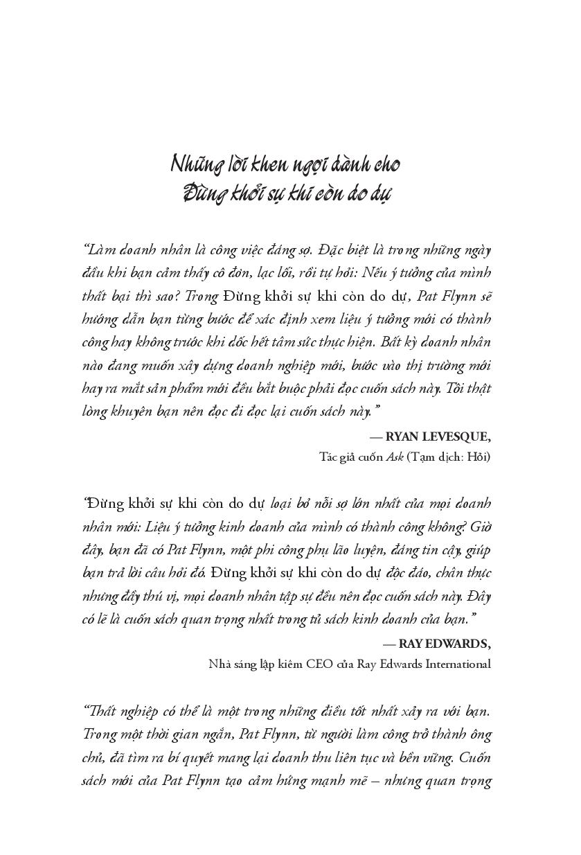 Đừng Khởi Sự Khi Còn Do Dự - Ảnh 6