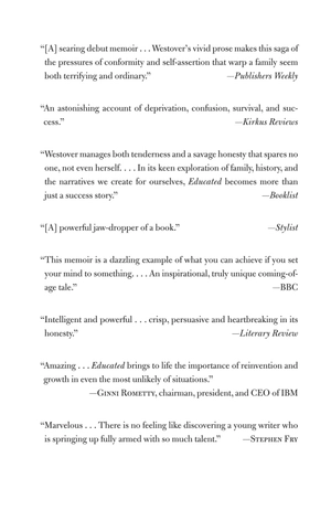 educated: a memoir (new york times bestseller) - Ảnh 6