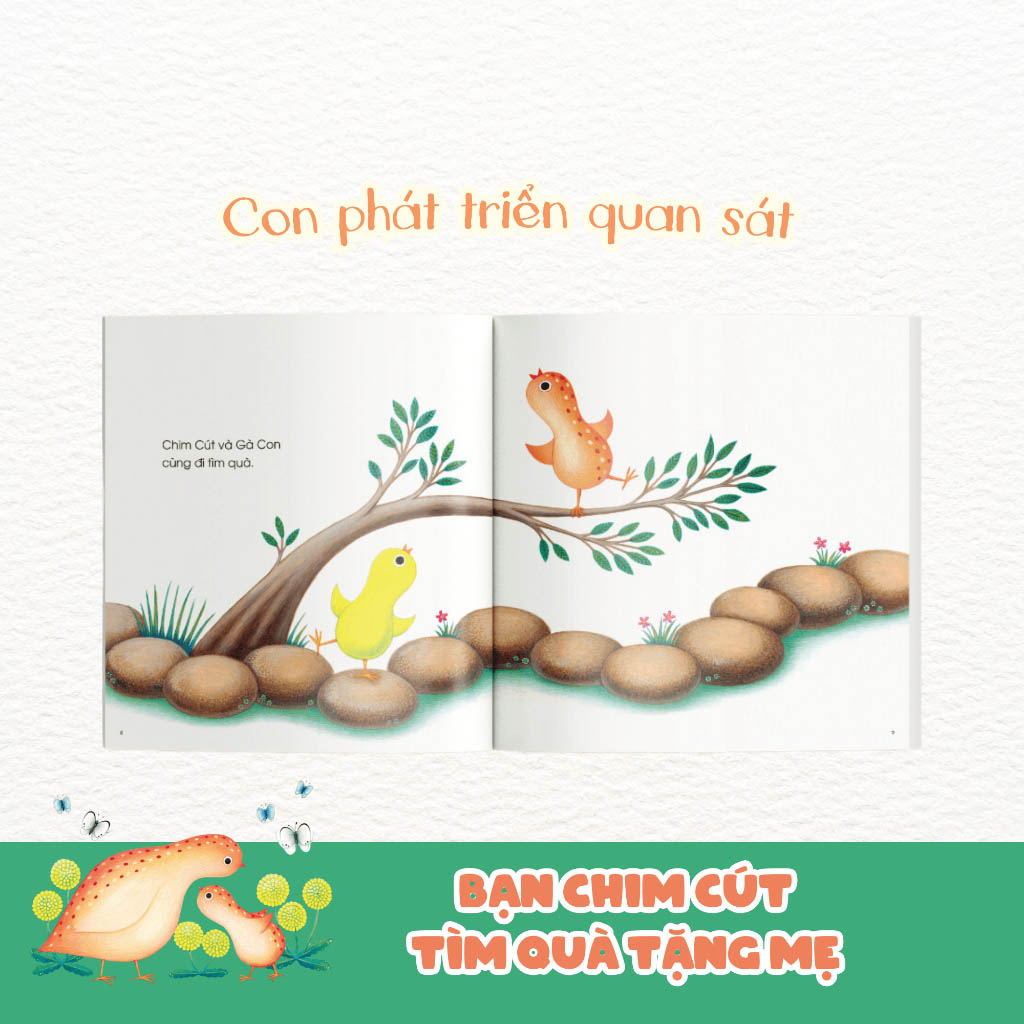 ehon - bạn chim cút - tìm quà tặng mẹ (tái bản) - Ảnh 4