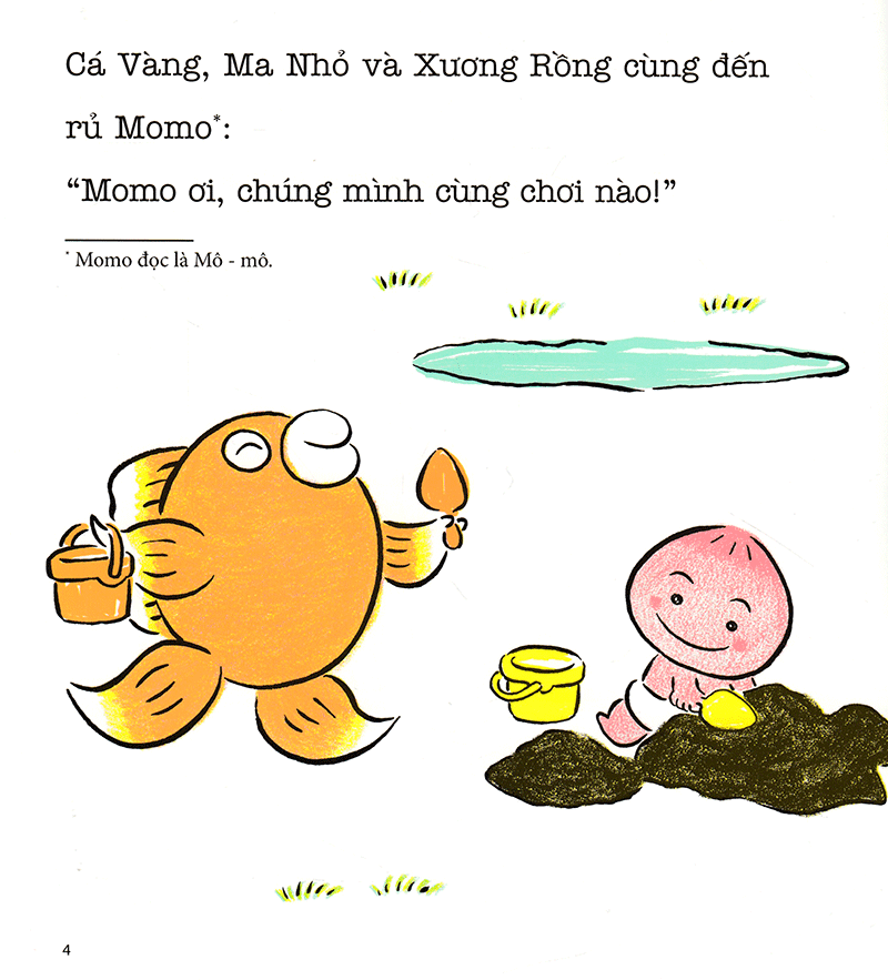 ehon chơi cùng momo - chú bé quả đào - nhào bùn cùng momo (tái bản 2022) - Ảnh 4