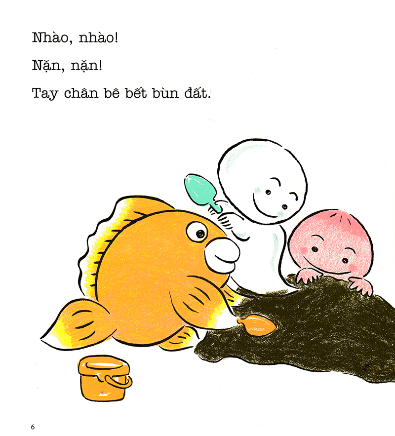 ehon chơi cùng momo - chú bé quả đào - nhào bùn cùng momo (tái bản 2022) - Ảnh 6