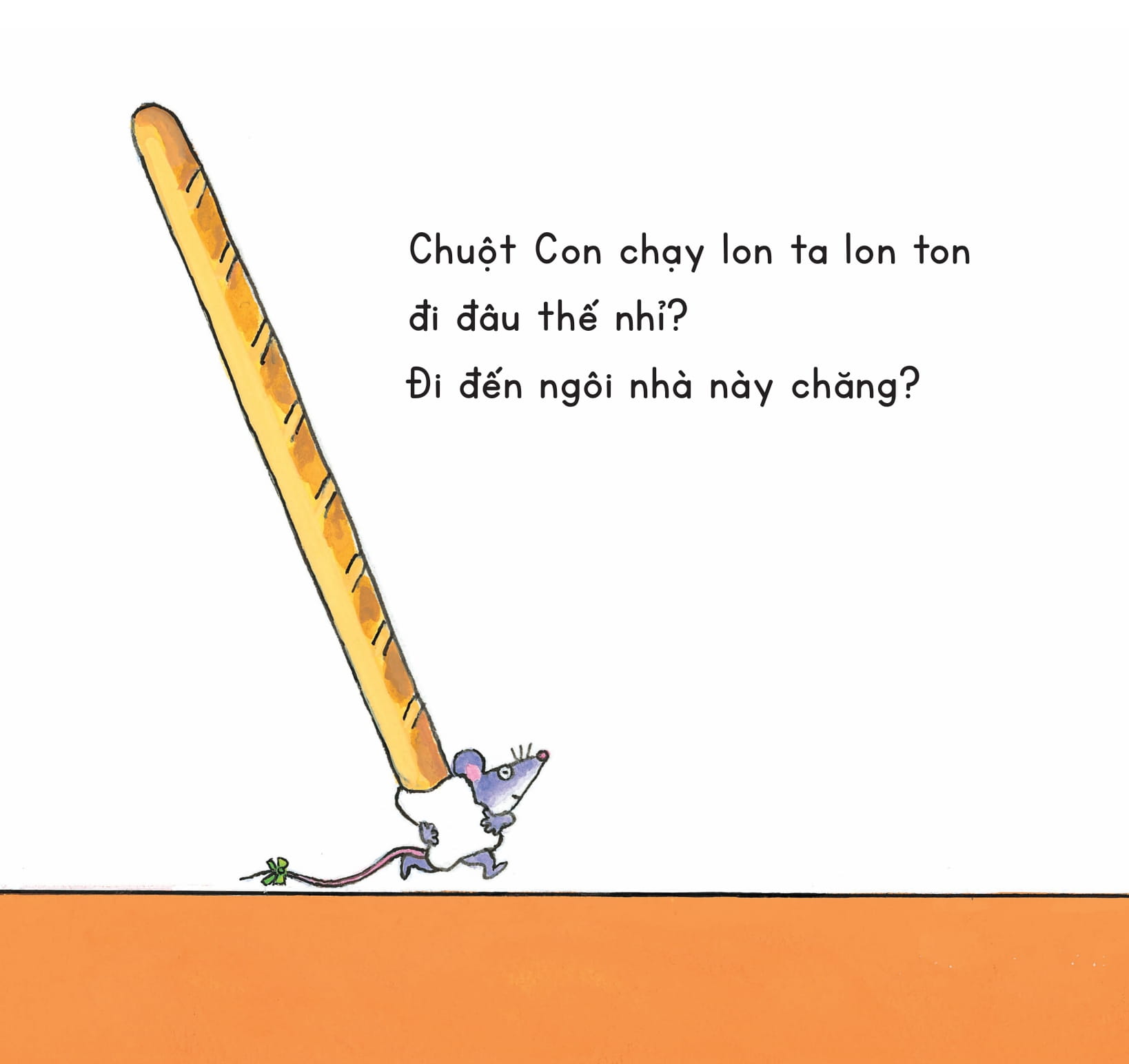 ehon - chuột con lon ton - chiếc bánh mì dài (0-6 tuổi) - Ảnh 3