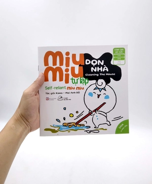 ehon kĩ năng sống - miu miu tự lập: dọn nhà (từ 1 - 6 tuổi) (song ngữ anh - việt) - Ảnh 7