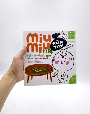 ehon kĩ năng sống - miu miu tự lập: rửa tay (từ 1 - 6 tuổi) (song ngữ anh - việt) - Ảnh 7