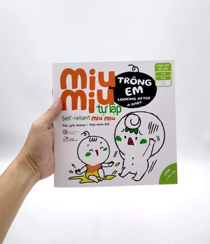 ehon kĩ năng sống - miu miu tự lập: trông em (từ 1 - 6 tuổi) (song ngữ anh - việt) - Ảnh 7