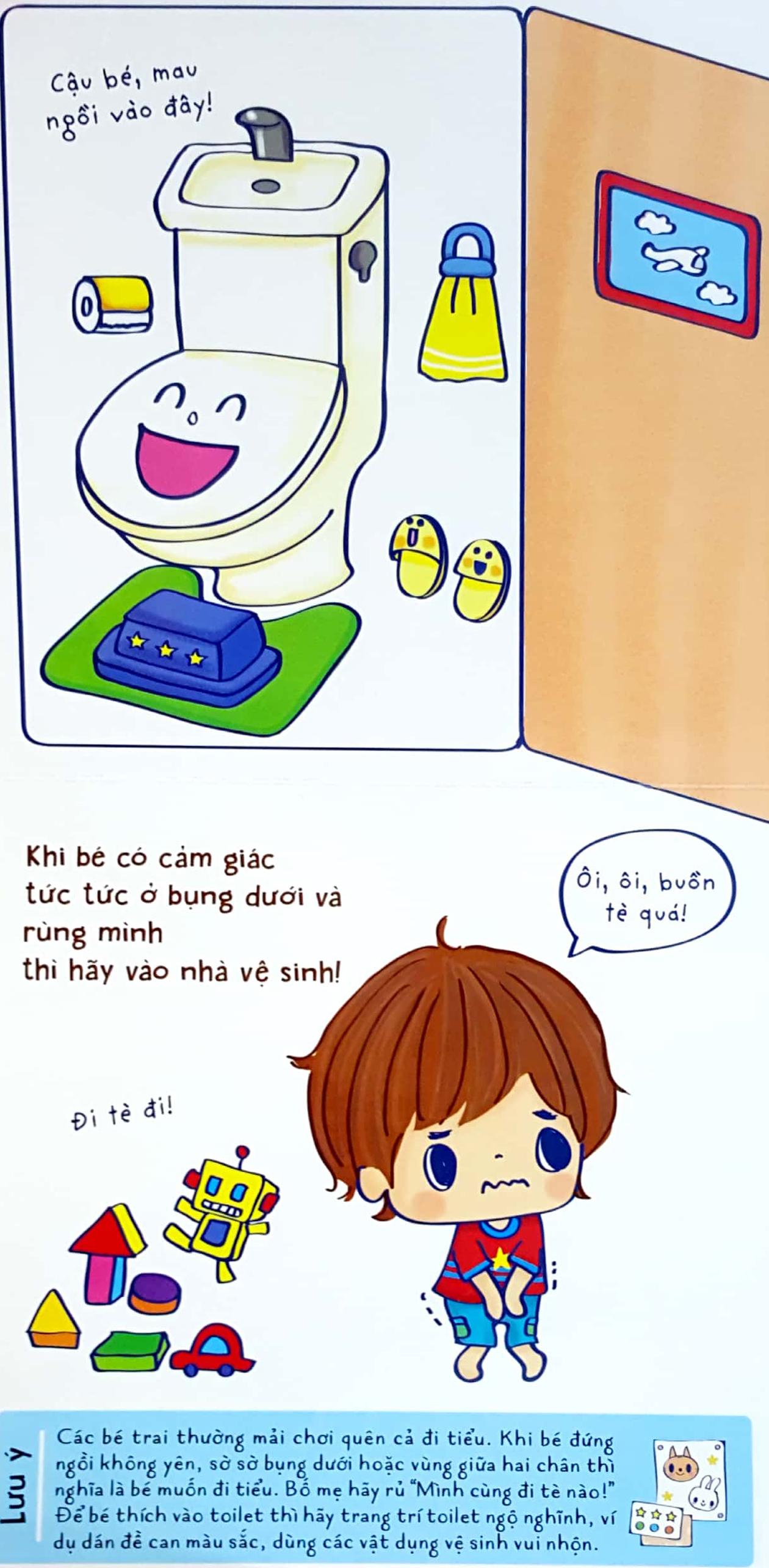 ehon kỹ năng sống - bé trai đi toilet (từ 1 - 5 tuổi) - tái bản - Ảnh 4