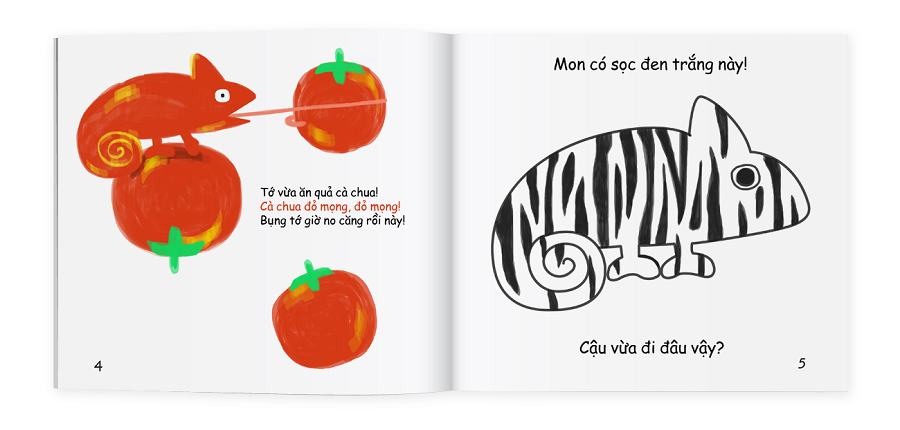 Ehon Màu Sắc - Ơ! Tắc Kè Là Nhà Ảo Thuật (0 - 6 Tuổi) - Ảnh 4