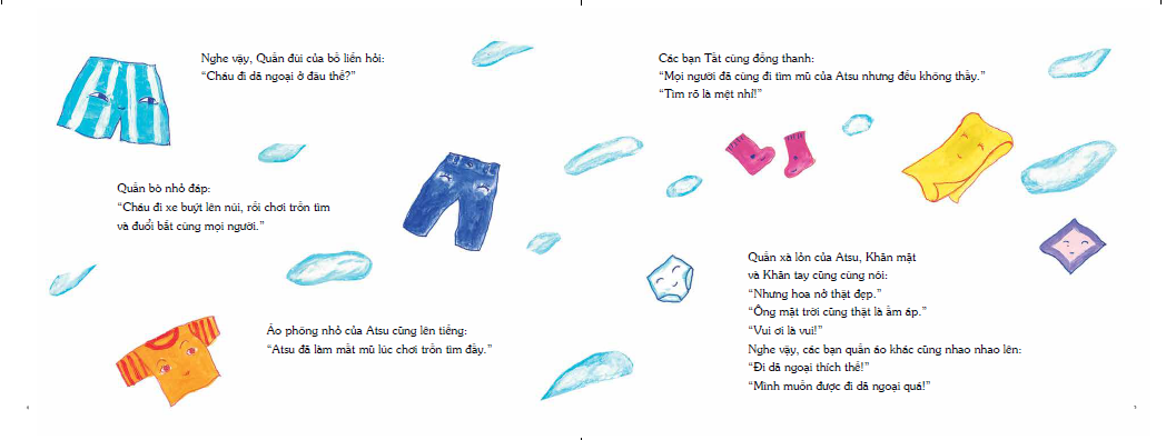 ehon - mọt sách mogu - chuyến dã ngoại của quần áo (từ 3 - 6 tuổi) - Ảnh 5