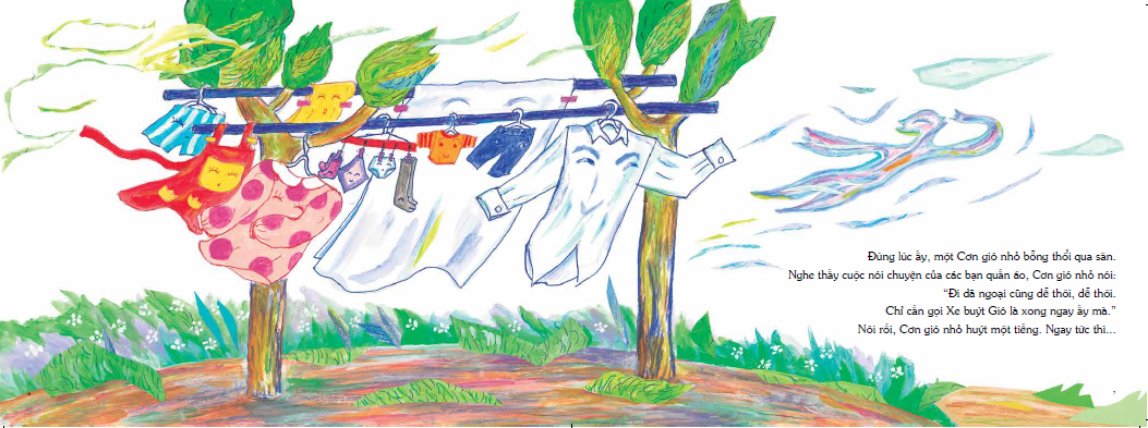 ehon - mọt sách mogu - chuyến dã ngoại của quần áo (từ 3 - 6 tuổi) - Ảnh 6