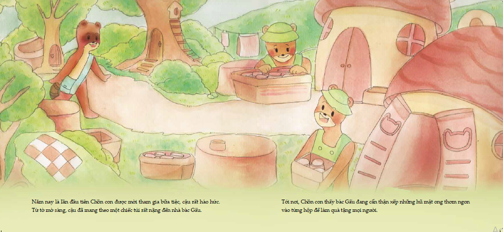 ehon - mọt sách mogu - mật ong và cà phê (từ 3 tuổi trở lên) - Ảnh 4