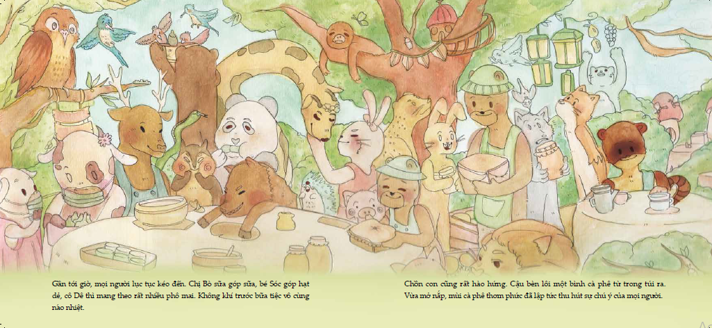 ehon - mọt sách mogu - mật ong và cà phê (từ 3 tuổi trở lên) - Ảnh 5