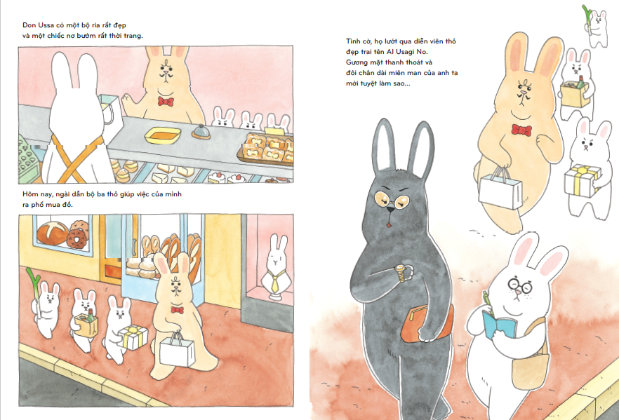 ehon nhật bản - chiến lược giảm cân của thỏ don ussa (dành cho trẻ từ 3 tuổi trở lên) - Ảnh 4