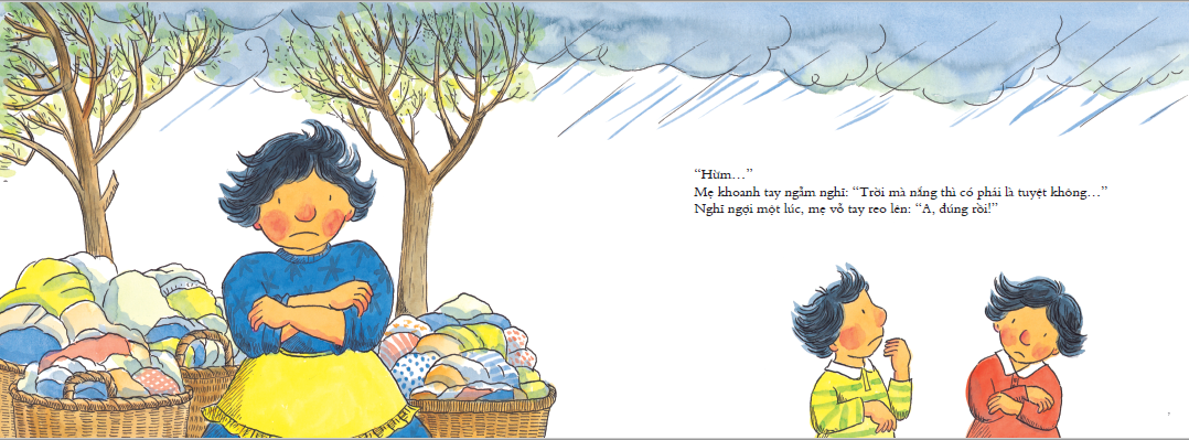 ehon nhật bản - mẹ giặt đồ ngày mây - Ảnh 6