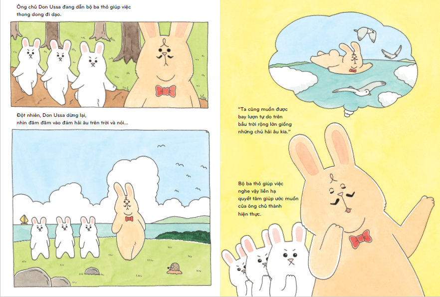 ehon nhật bản - thỏ don ussa bay lên trời (dành cho trẻ từ 3 tuổi trở lên) - Ảnh 4