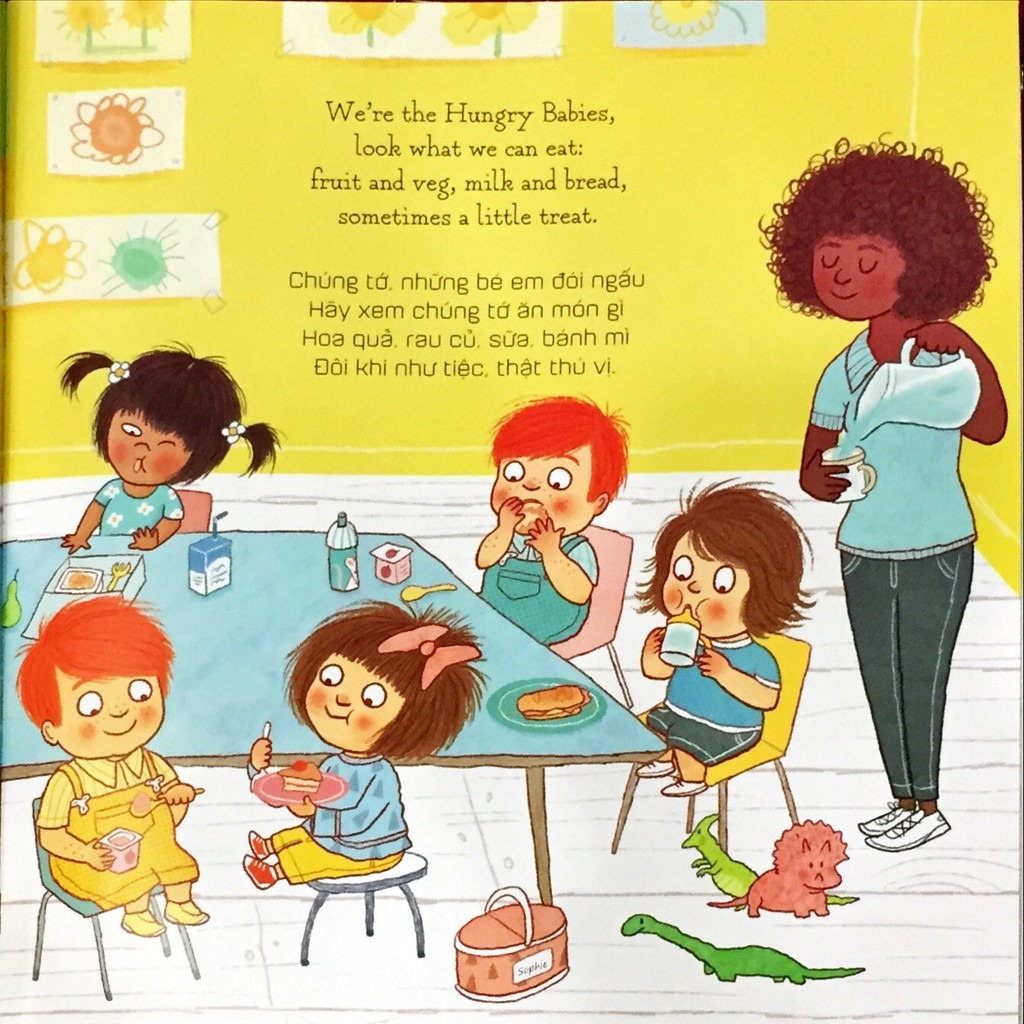 ehon song ngữ - những em bé đói ngấu - hungry babies (từ 2 tuổi) - Ảnh 3
