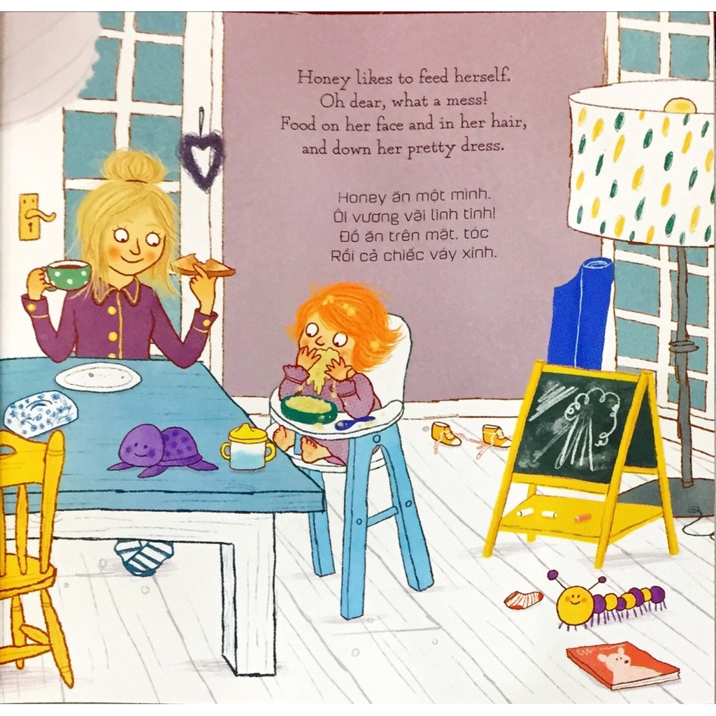 ehon song ngữ - những em bé đói ngấu - hungry babies (từ 2 tuổi) - Ảnh 4