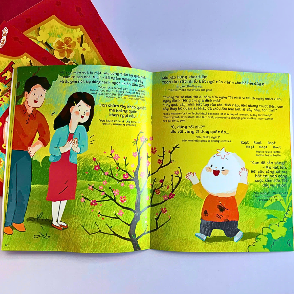 ehon song ngữ - số đặc biệt - ngày tết vui tưng bừng - happy tet holiday - Ảnh 5