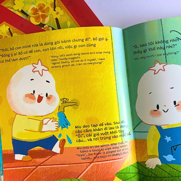 ehon song ngữ - số đặc biệt - ngày tết vui tưng bừng - happy tet holiday - Ảnh 6