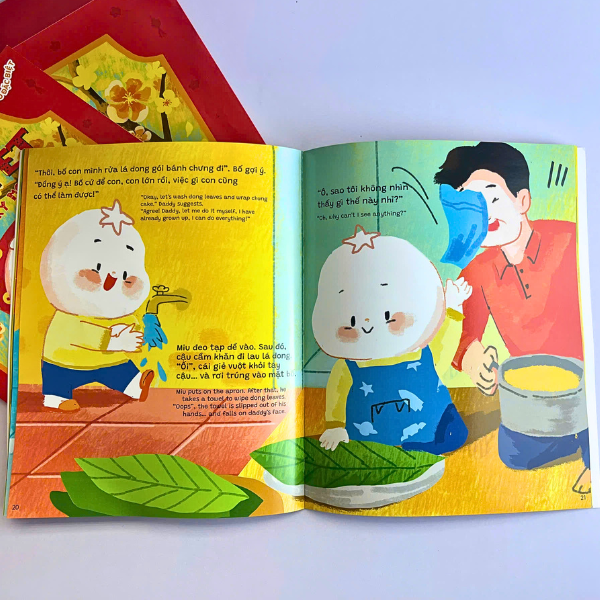 ehon song ngữ - số đặc biệt - ngày tết vui tưng bừng - happy tet holiday - Ảnh 7