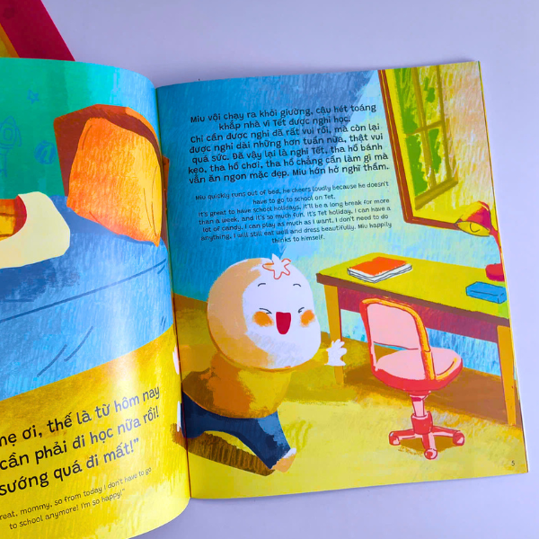 ehon song ngữ - số đặc biệt - ngày tết vui tưng bừng - happy tet holiday - Ảnh 9