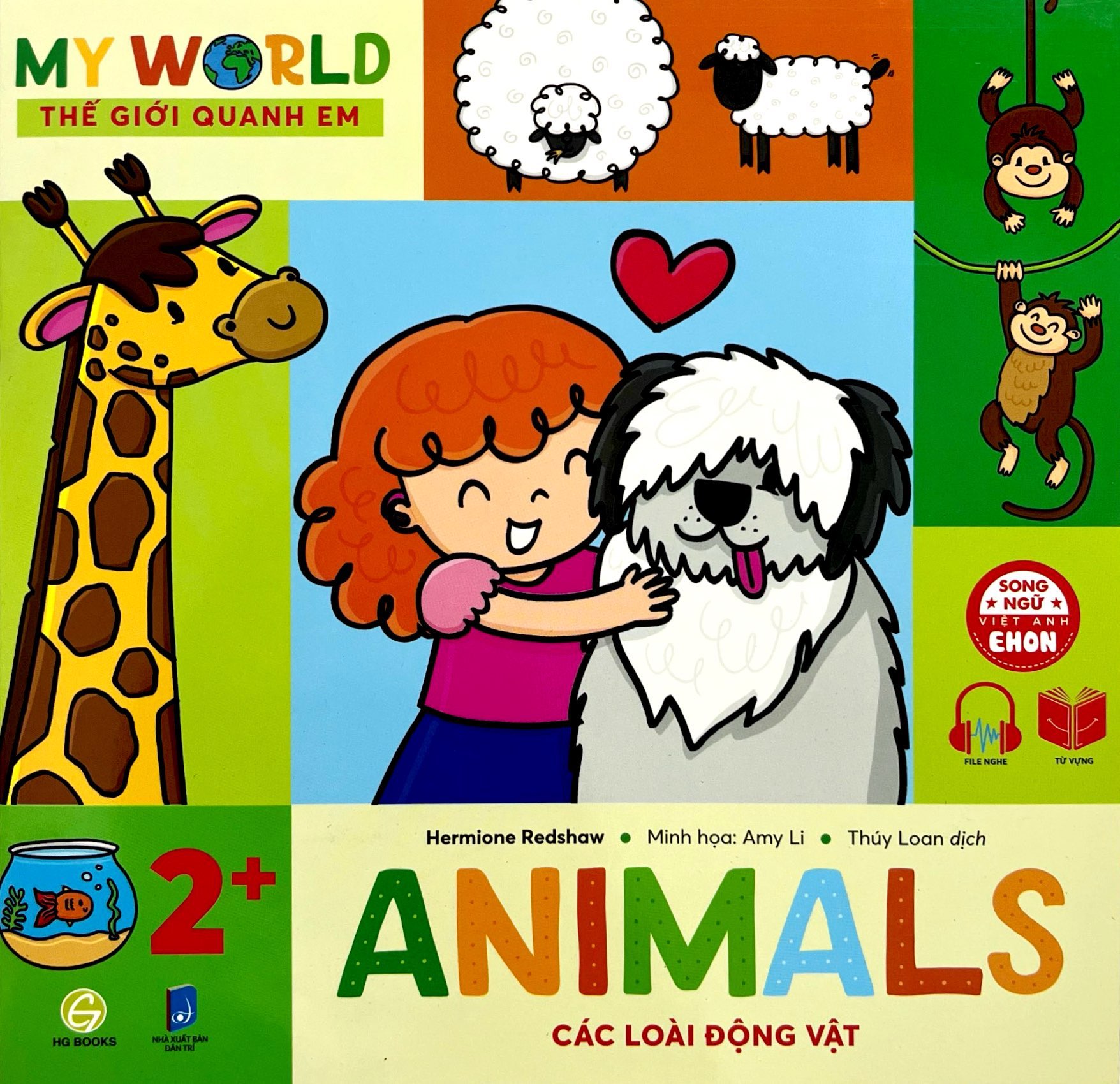 ehon song ngữ việt-anh - my world - thế giới quanh em - animals - các loài động vật - Ảnh 2