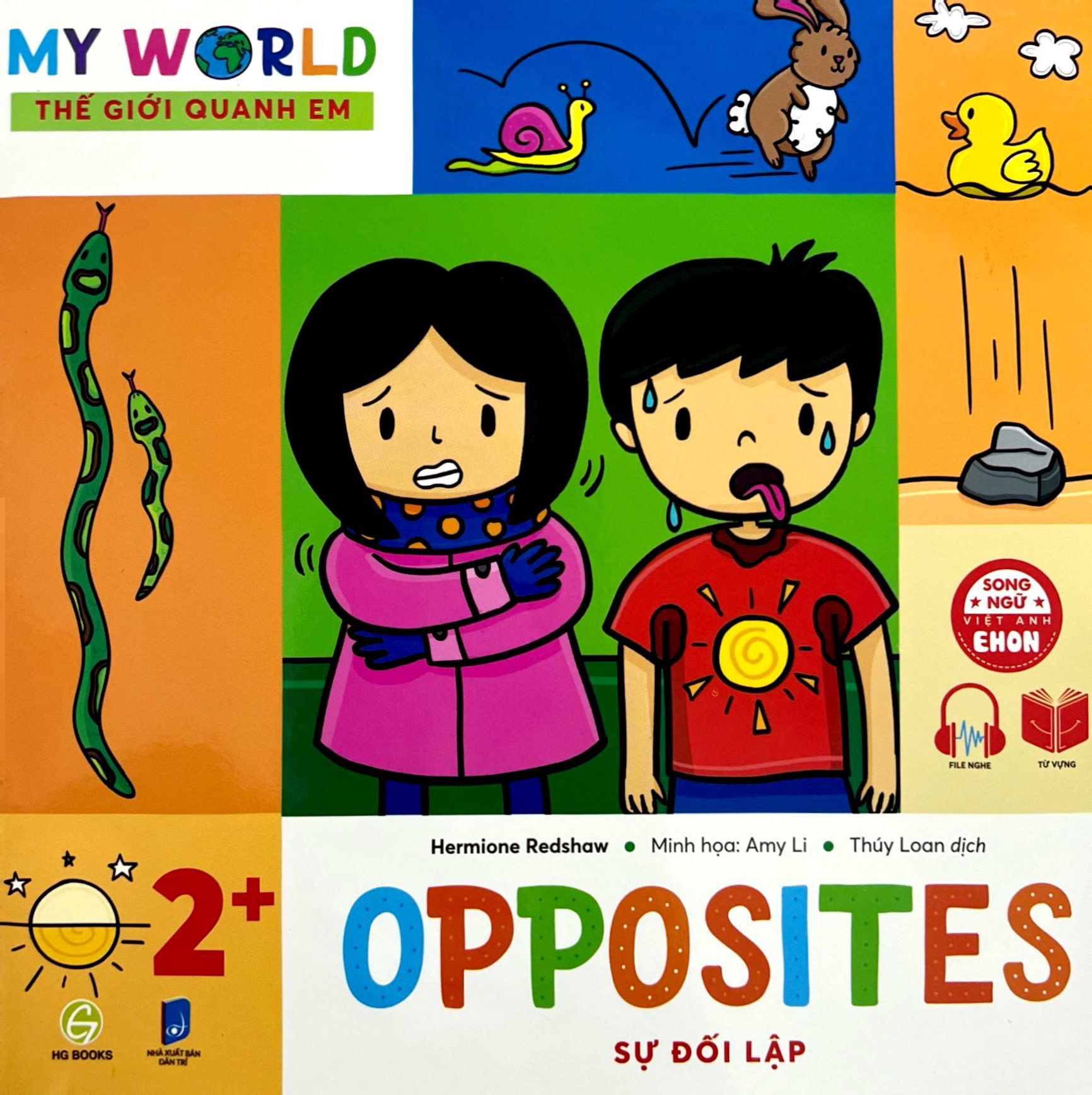 ehon song ngữ việt-anh - my world - thế giới quanh em - opposites - sự đối lập - Ảnh 2
