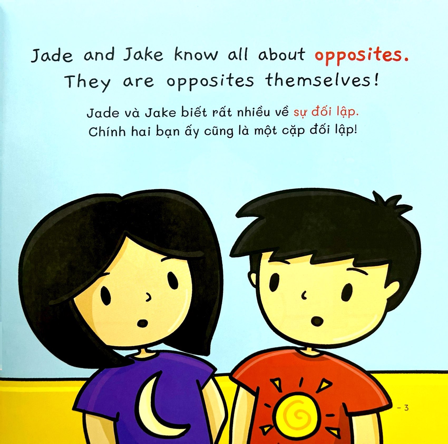 ehon song ngữ việt-anh - my world - thế giới quanh em - opposites - sự đối lập - Ảnh 3